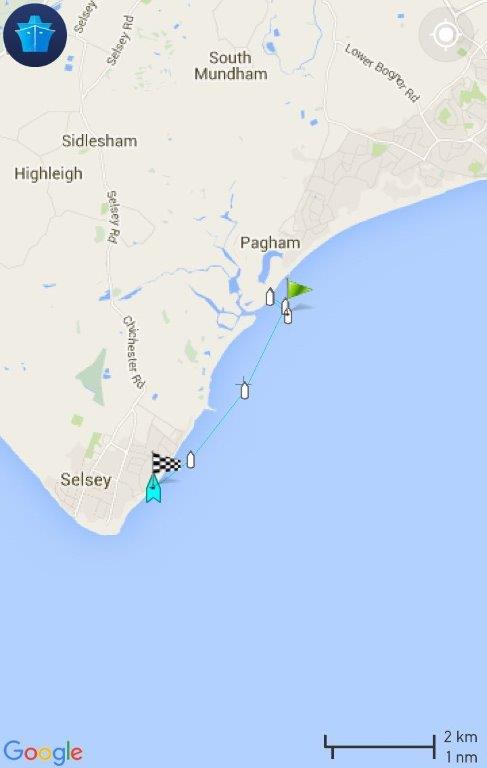 AIS Route of 'Betty and Thomas Moore'